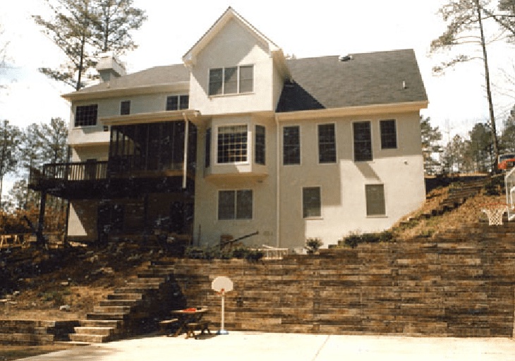 Multiple Back Deck and Stairway Additions &ndash; before